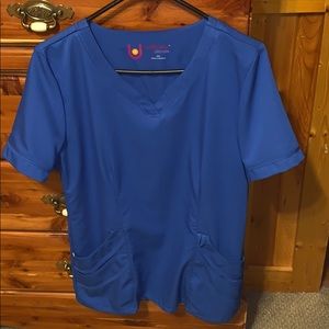 Blue scrub top